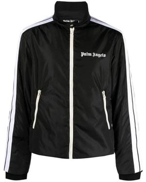 Palm Angels Gepolsterte Jacke Mit Gerippten Abschlüssen Und Reißverschluss - Schwarz