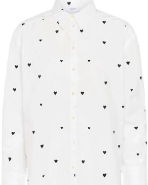 Saint Tropez Overhemden ,Wit ,Katoen Witte Harten Blouse