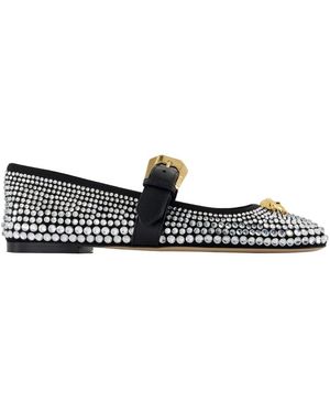 Versace Schoenen ,Zwart ,Katoen La Medusa Ballerinas