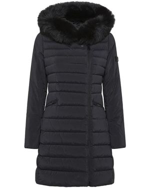Peuterey Jassen ,Zwart ,Nylon Stijlvolle Jas Voor Mannen