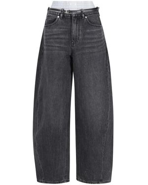 Alexander Wang Jeans ,Zwart ,Katoen Prestyle Blow Up Jeans - Grijs