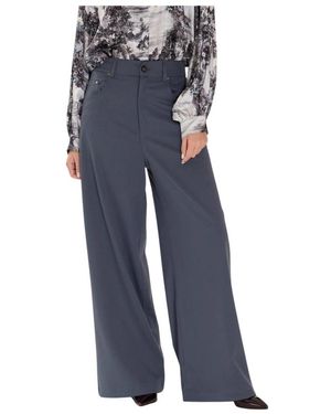 Erika Cavallini Semi Couture Wide Trousers - Blue