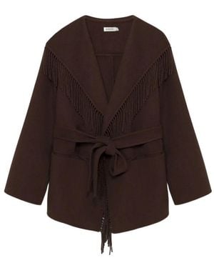 Jonathan Simkhai Jassen ,Bruin ,Wol Rowen Fringe Jacket