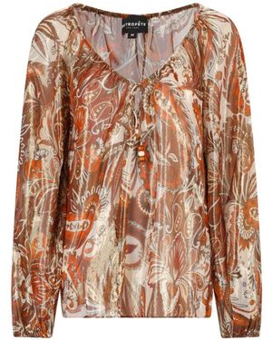 retroféte Blouses - Marrón