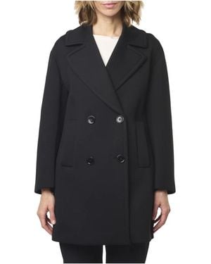 Max Mara Double-Breasted Coats - Black
