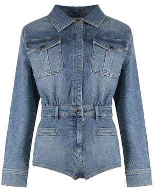 Self-Portrait Playsuits - Blue