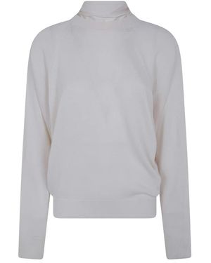Semicouture Round-Neck Knitwear - Gris