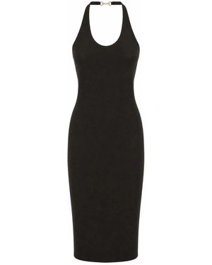Gucci Kleedjes ,Bruin ,Midi Kleedjes - Zwart