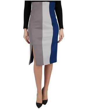 Kiton Midi Rok - Blauw