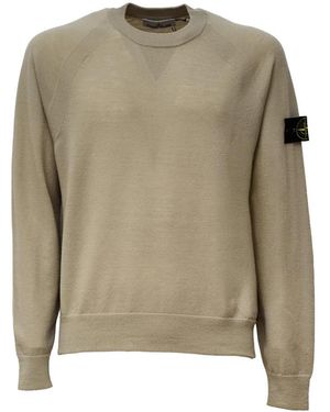 Stone Island Round-Neck Knitwear - Green