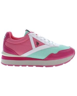 U.S. POLO ASSN. Rosa Damen Sneaker Sportlicher Stil - Pink