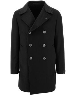 Tagliatore C-Stephan Double-Breasted Coat - Zwart