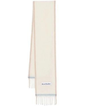 Acne Studios Sciarpa in mohair con frange - Bianco