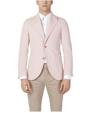 MULISH Rosa Einfarbiger Blazer Frühling/Sommer Reverskragen - Pink