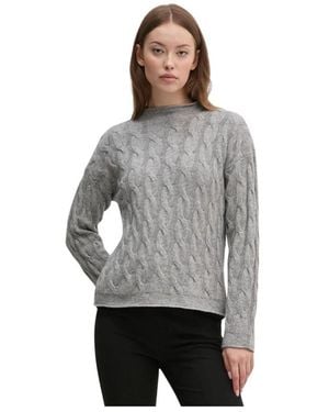 Benetton Zopfmuster Pullover - Grau