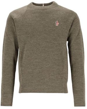 Moncler Round-Neck Knitwear - Verde