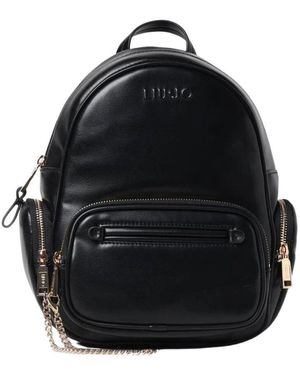 Liu Jo Schicker Chain Detail Rucksack - Schwarz