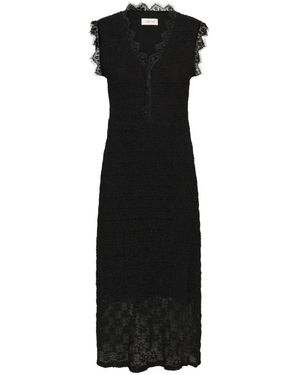 Cream Midi Dresses - Negro