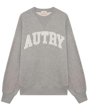 Autry Hoodies & Sweatvesten ,Grijs ,Katoen College Sweatshirt