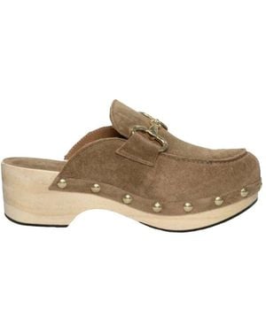 Alpe Casual camel wildleder clog - Braun