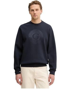 Guess Sweatshirt Met Reliëflogo - Blauw