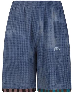 Barrow Korte Broeken ,Blauw ,Gestreepte Wijde Broek Met Plooien
