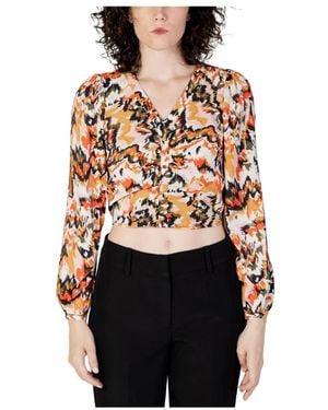 ONLY Damen Langarm Polo - Orange