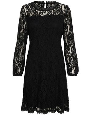 Cream Short Dresses - Black