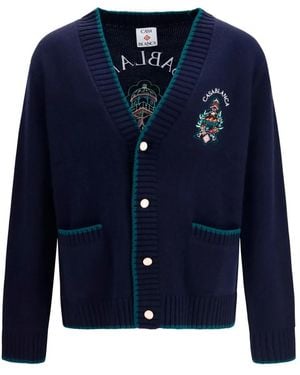 CASABLANCA Truien & Vesten ,Blauw ,Wol Hotel Crest Vest