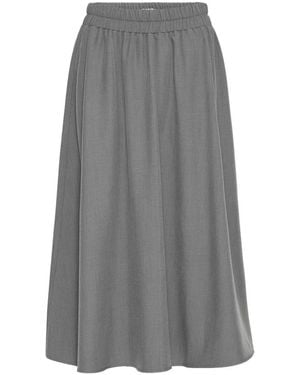 Ichi Midi Skirts - Gris