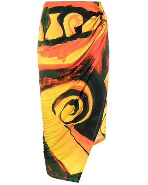 Louisa Ballou Midi Skirts - Metálico