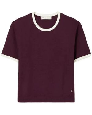Tory Burch Round-Neck Knitwear - Purple