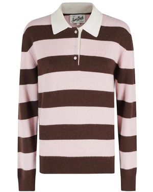 Mc2 Saint Barth Long Sleeves Knit Polo - Meerkleurig