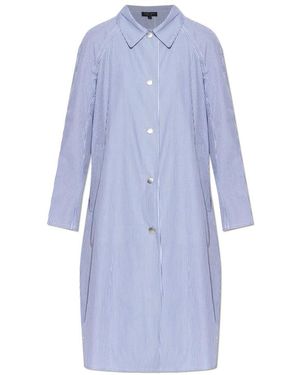 Rag & Bone Gayle Gestreifter Popeline-Trenchcoat - Blau
