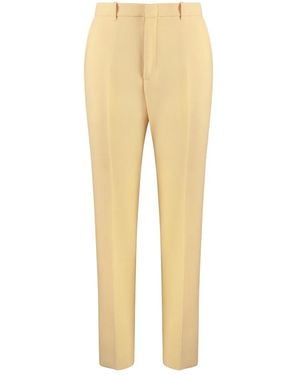 Gucci Zijde Blend Crêpe Broek - Geel