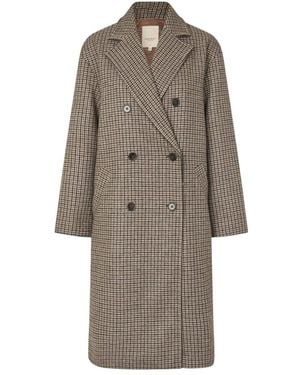 Masai Double-Breasted Coats - Marrón