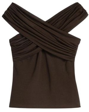Ami Paris Sleeveless Tops - Brown