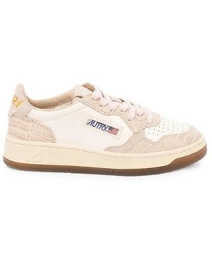 Autry Schoenen ,Leer Medalist Low - Naturel