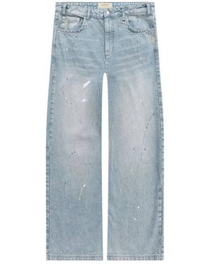 RETERNITY Jeans ,Blauw ,Denim Studded Denim Straight Jeans