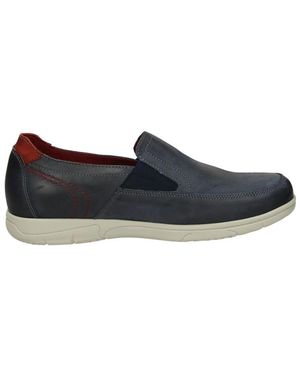 Fluchos Leder Slip On Schuhe - Blau