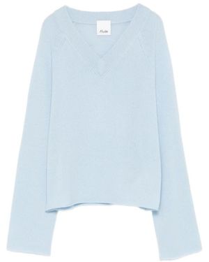 Allude Trui Met V-Hals - Blauw