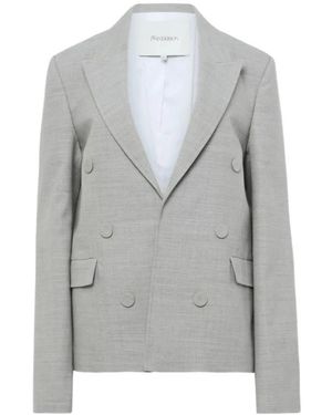 JW Anderson Doppelreihiger, Taillierter Blazer - Grau