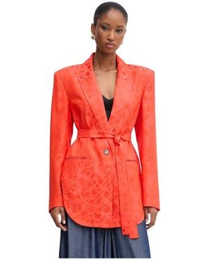 Pinko Jassen ,Oranje ,Polyester Castelnovo Jas - Rood