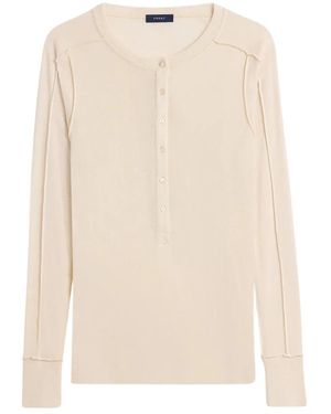 Soeur Tops ,Wol Henley T-Shirt Laos - Naturel