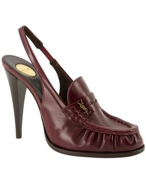 Saint Laurent Le Loafer Slingback Pumps - Bruin