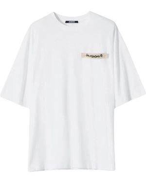 Jacquemus Tops ,Wit ,Katoen Het Plage T-Shirt