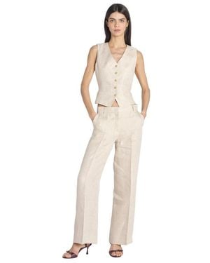 Max Mara Jassen ,Leer Pace Gilet - Naturel