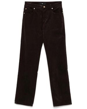 7 For All Mankind Straight Trousers - Zwart