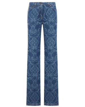 Etro Flared Jeans Met Pegaso Knopen - Blauw