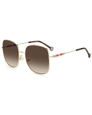 Carolina Herrera Vierkante Metalen Zonnebril Ch0035S - Bruin